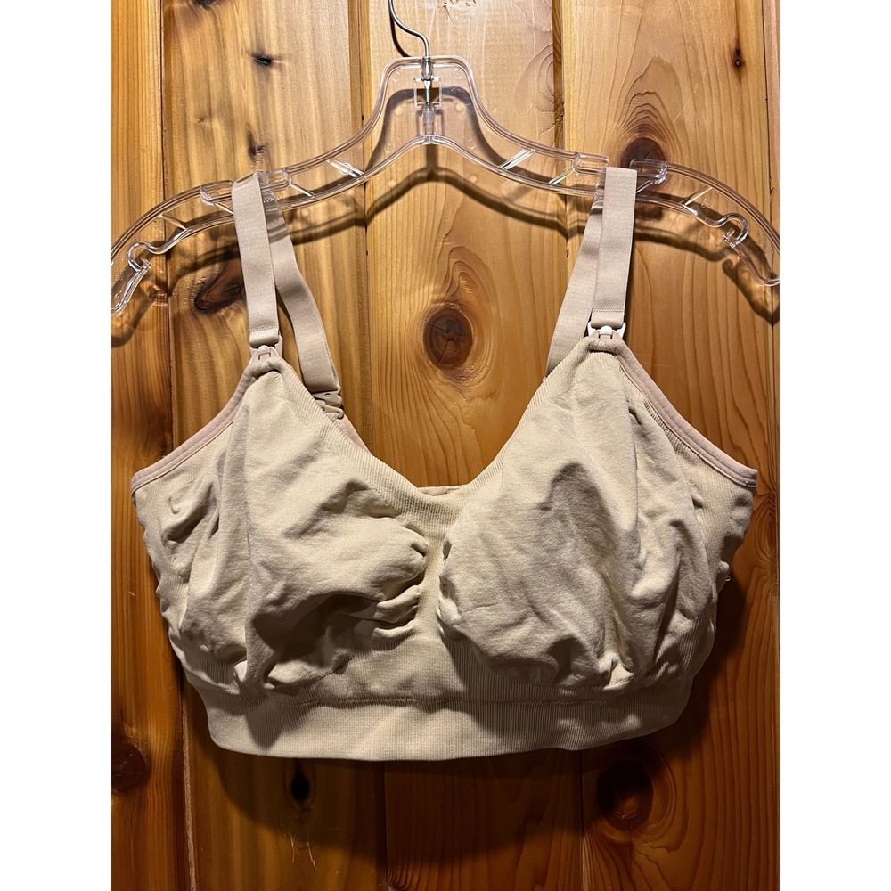 Kindred Bravely Bra Nursing Pumping Maternity Beige Tan Size Large Busty